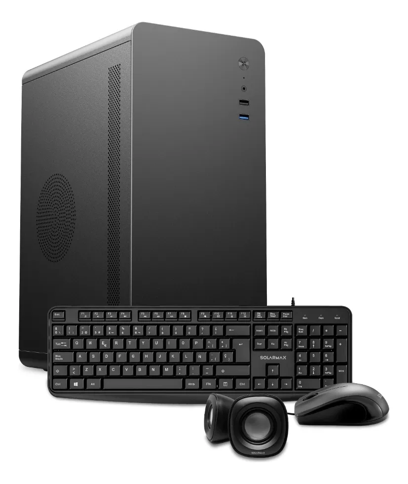 CPU Core i5-12400, 8 GB, SSD 480 GB, gabinete kit teclado/mouse/parlante